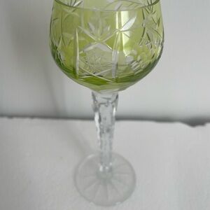 Nachtmann Traub Hock Mint Green Liquor Sherry Glass - Etched Stemware